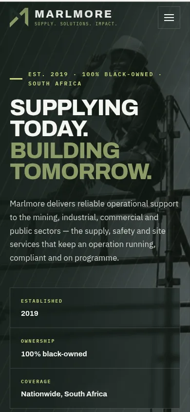 Screenshot of the Marlmore website